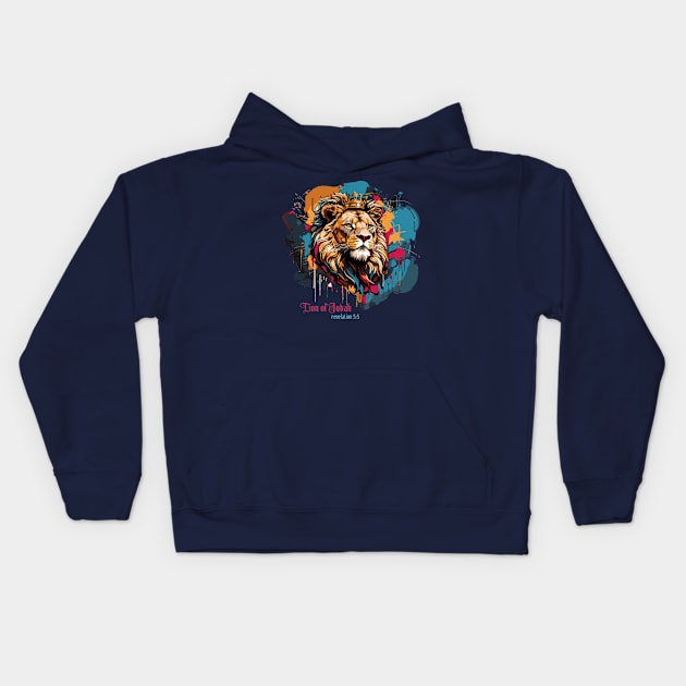 Lamb of God + Lion of Judah Kids Hoodie by Crossight_Overclothes